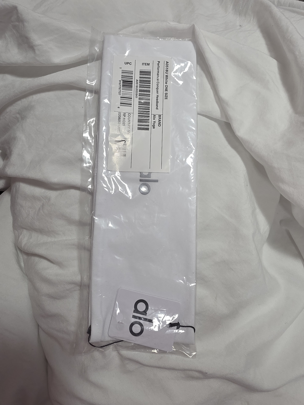 ALO Yoga White Logo Headband